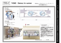 大きな風鈴のバルコニー